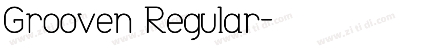 Grooven Regular字体转换